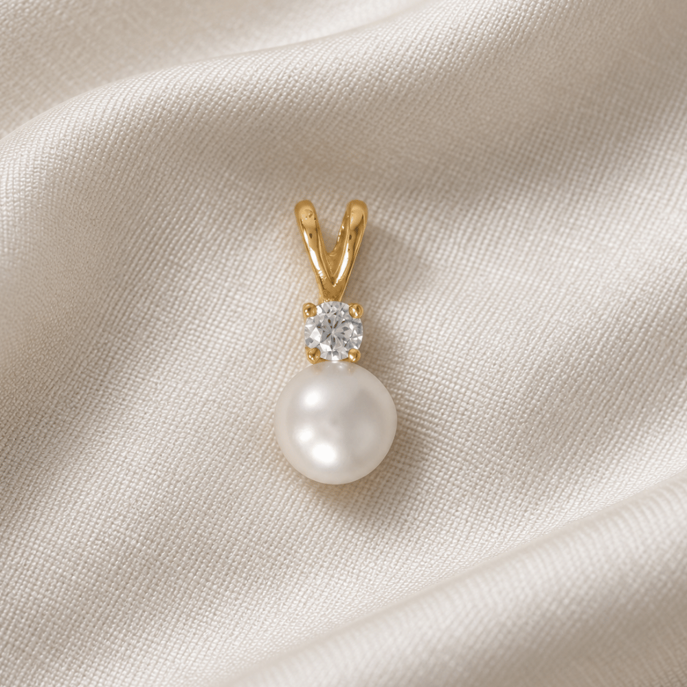 CZ and Cultured Freshwater Pearl Slide