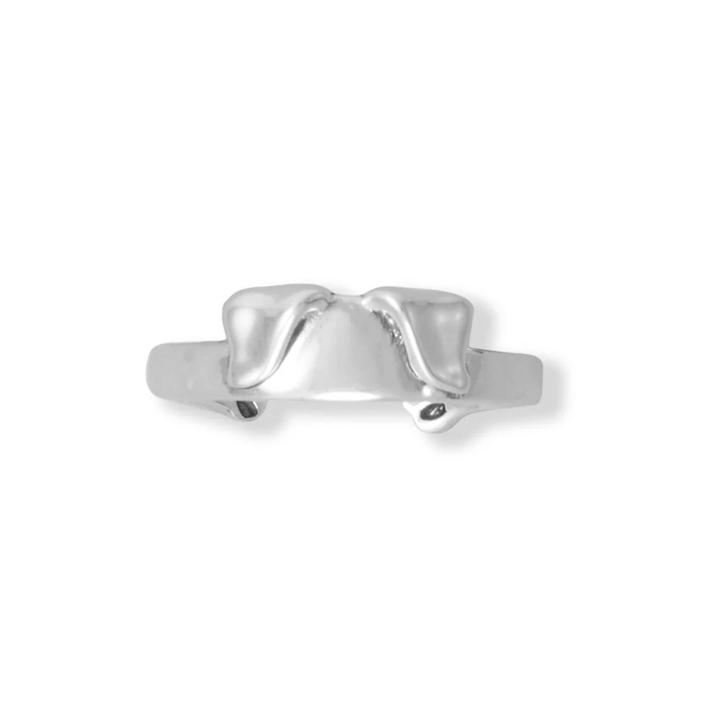 Oxidized Animal Ear Wrap Ring