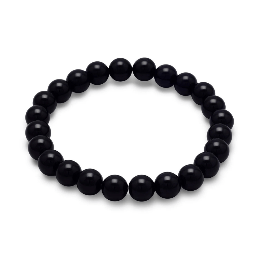 8mm Round Stone Bead Stretch Bracelet