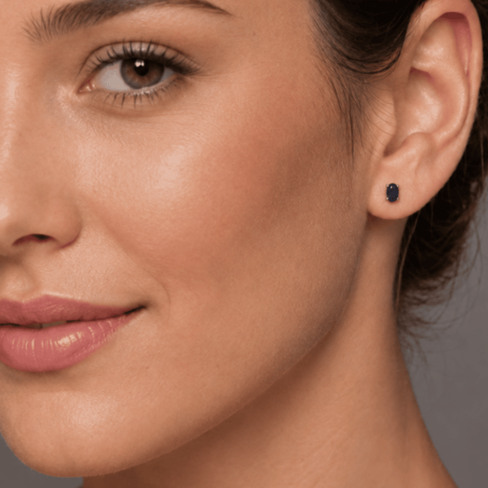 Oval Stud Earrings