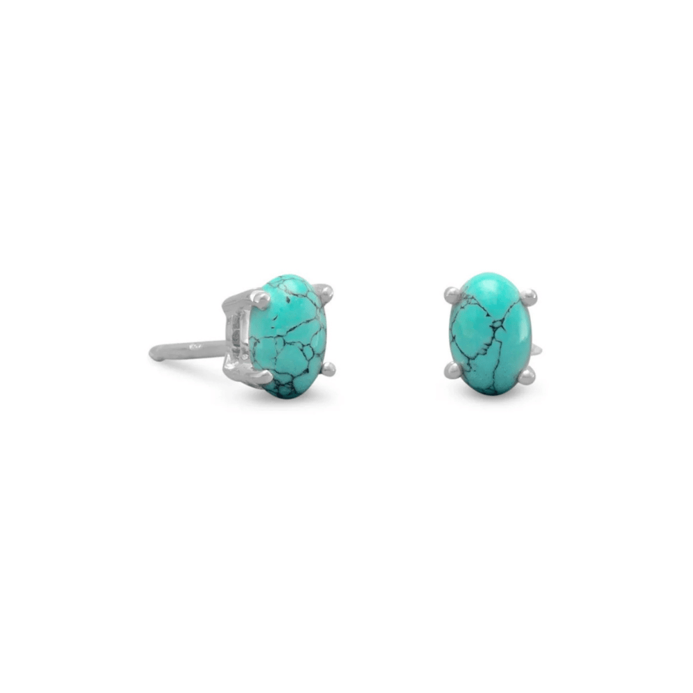 Oval Stud Earrings