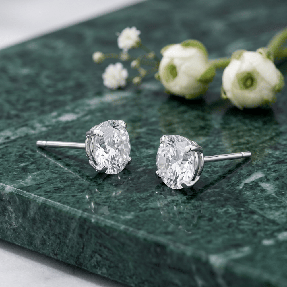 Cubic Zirconia Stud Earrings