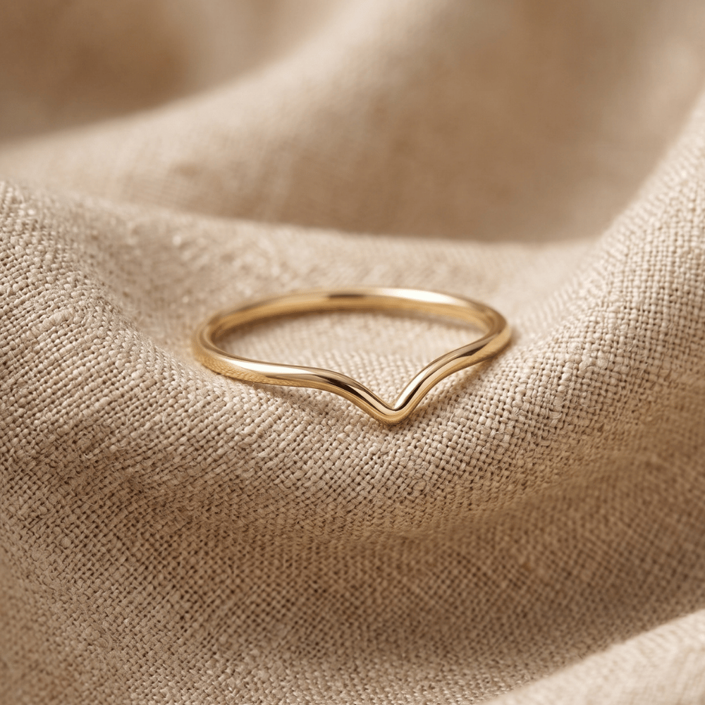 14/20 Gold Filled Thin "V" Design Ring - view 2