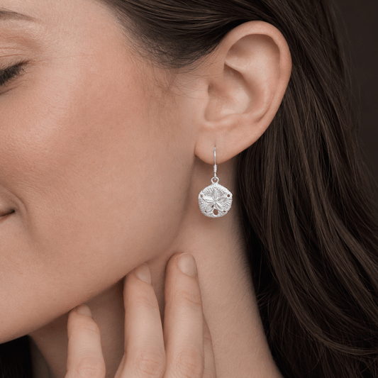Sand Dollar French Wire Earrings