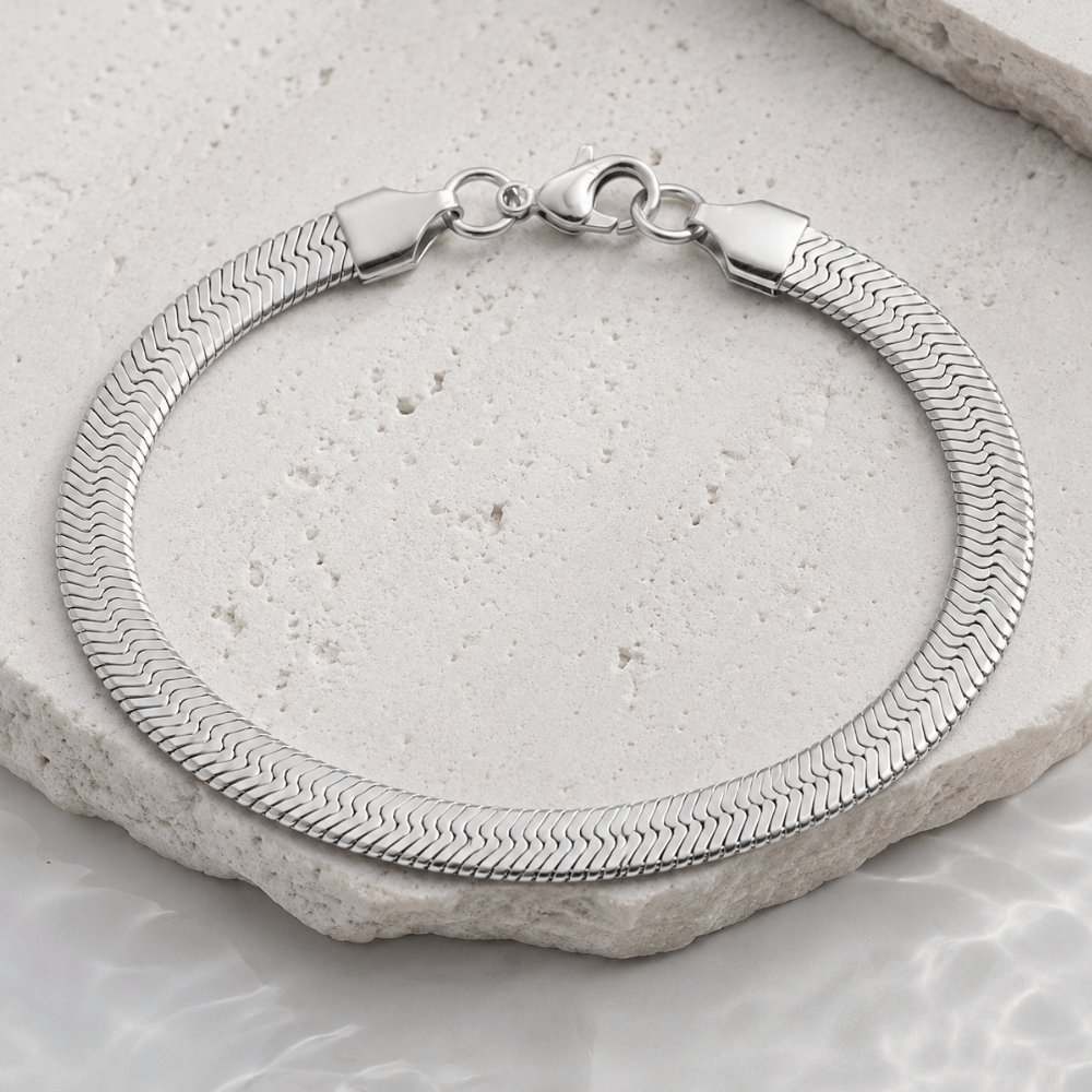 7" Stainless Steel 5.5mm Herringbone Bracelet