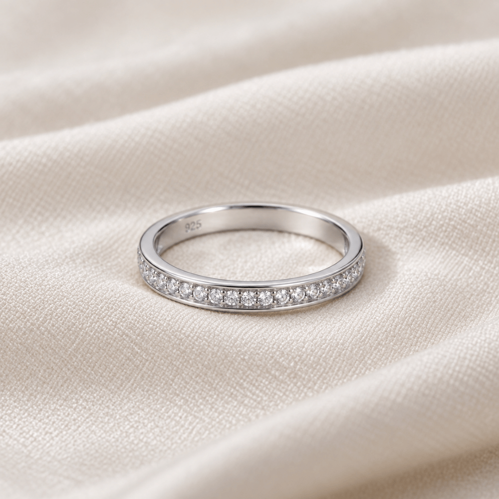 Rhodium Plated CZ Ring