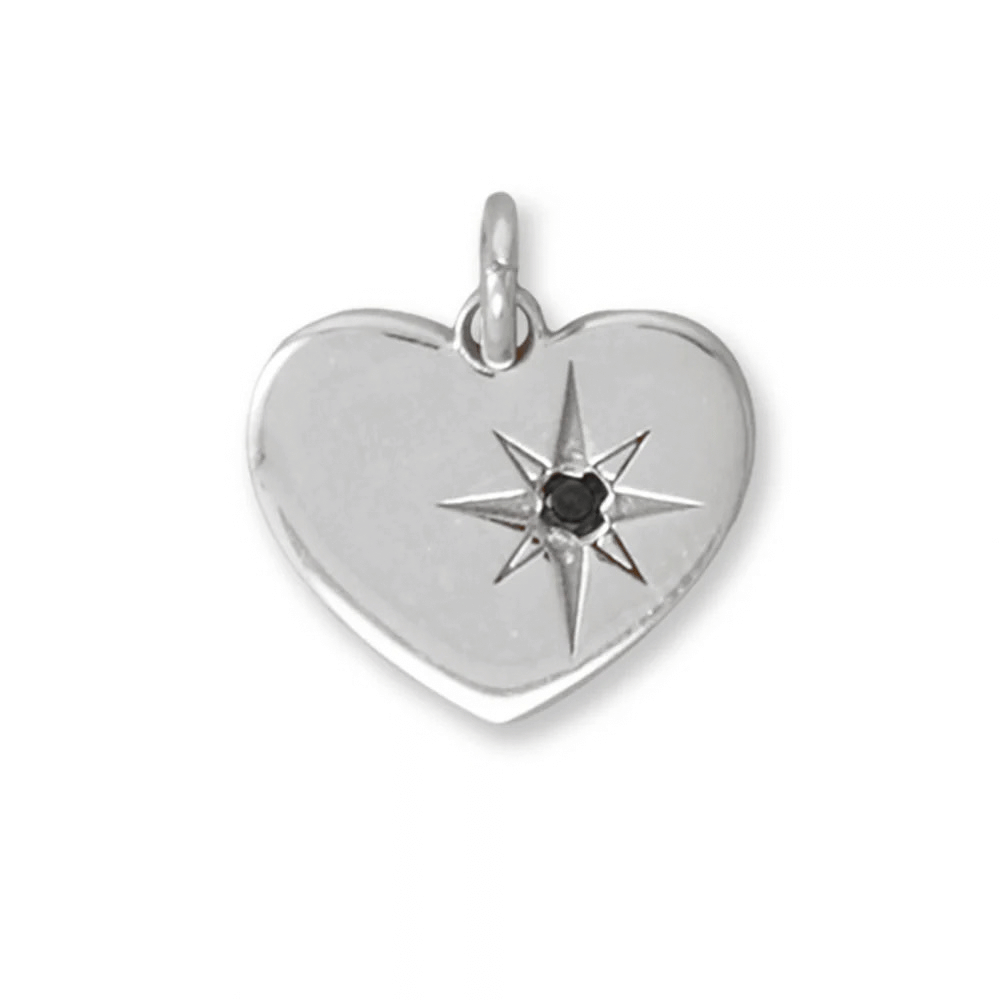 Black Diamond Heart Pendant