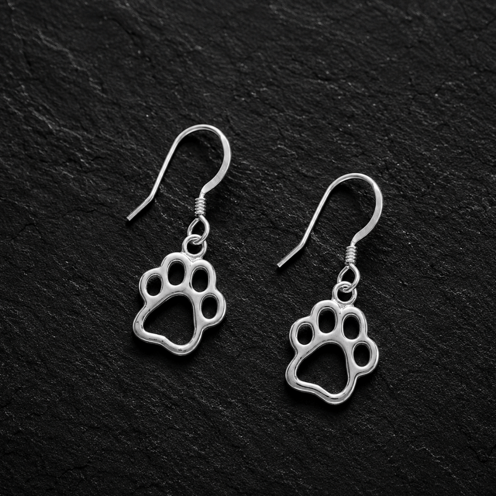 Cutout Paw Print Earrings