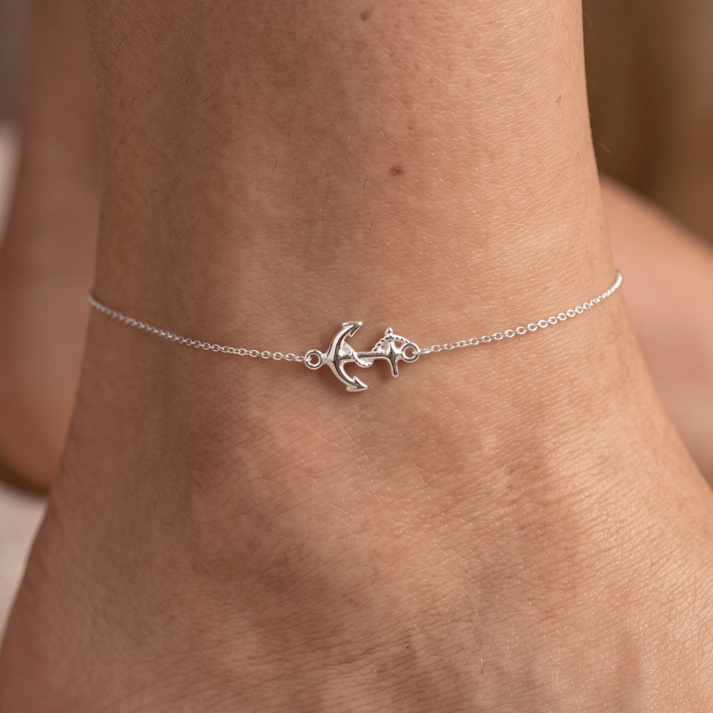 Sideways Chain Anklet