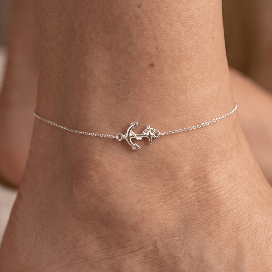 Sideways Chain Anklet