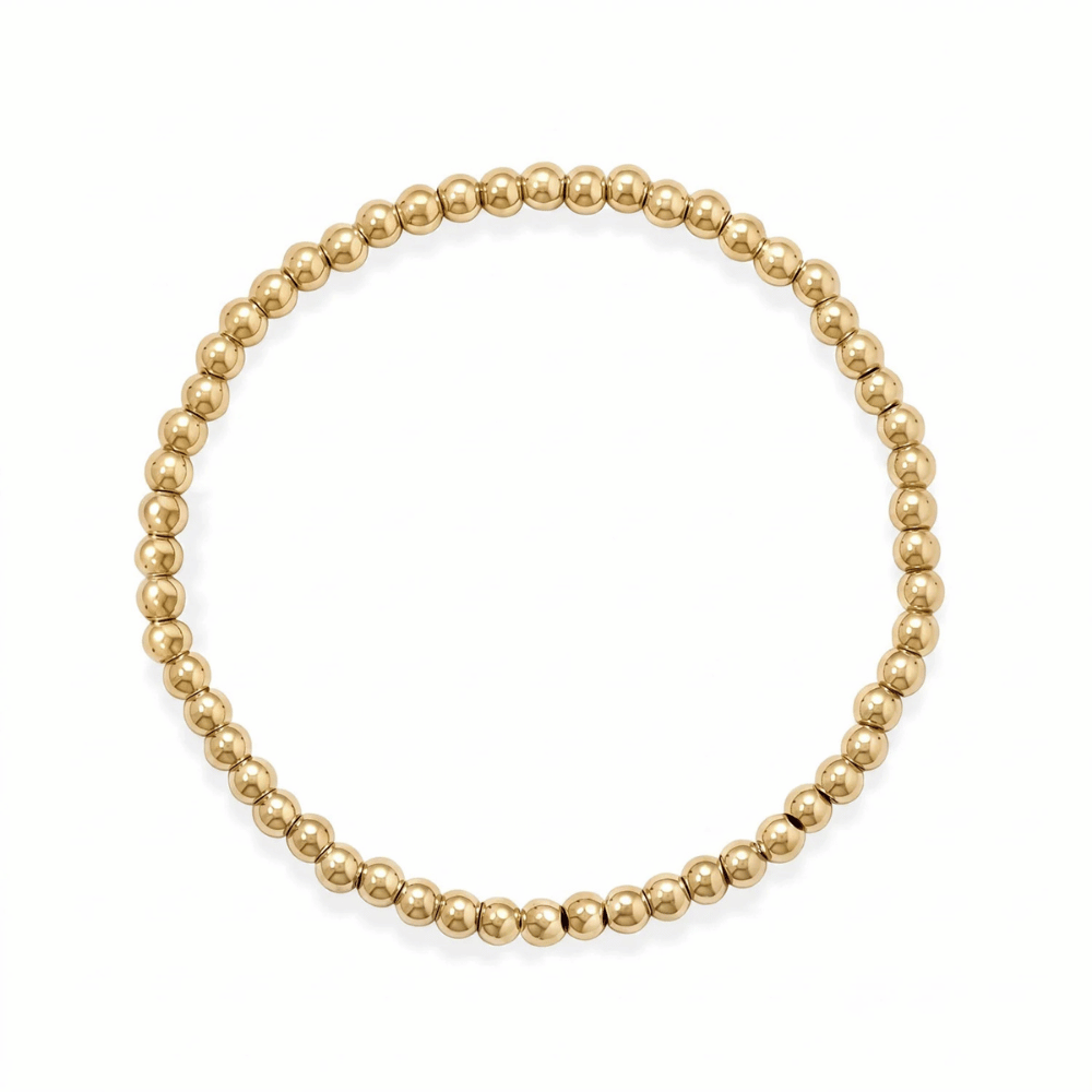 7.5" Stainless Steel Bead Stretch Bracelet