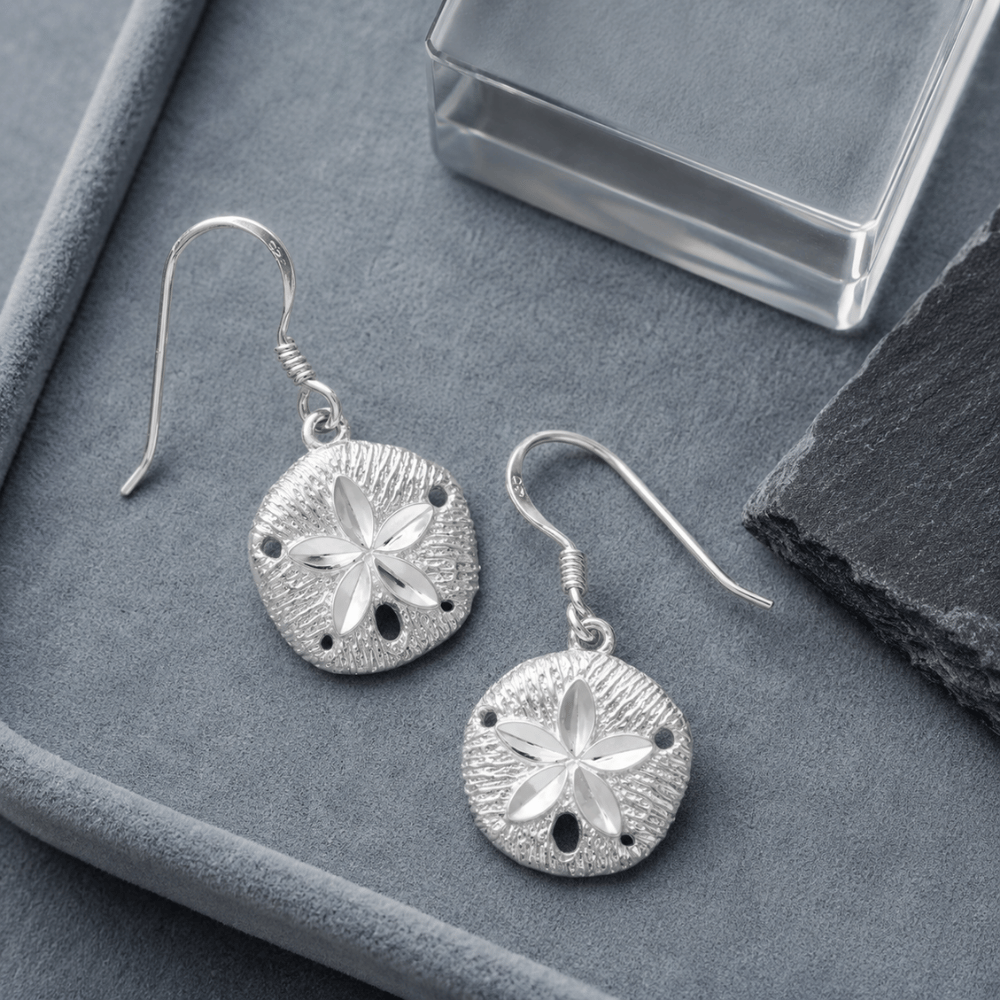 Sand Dollar French Wire Earrings