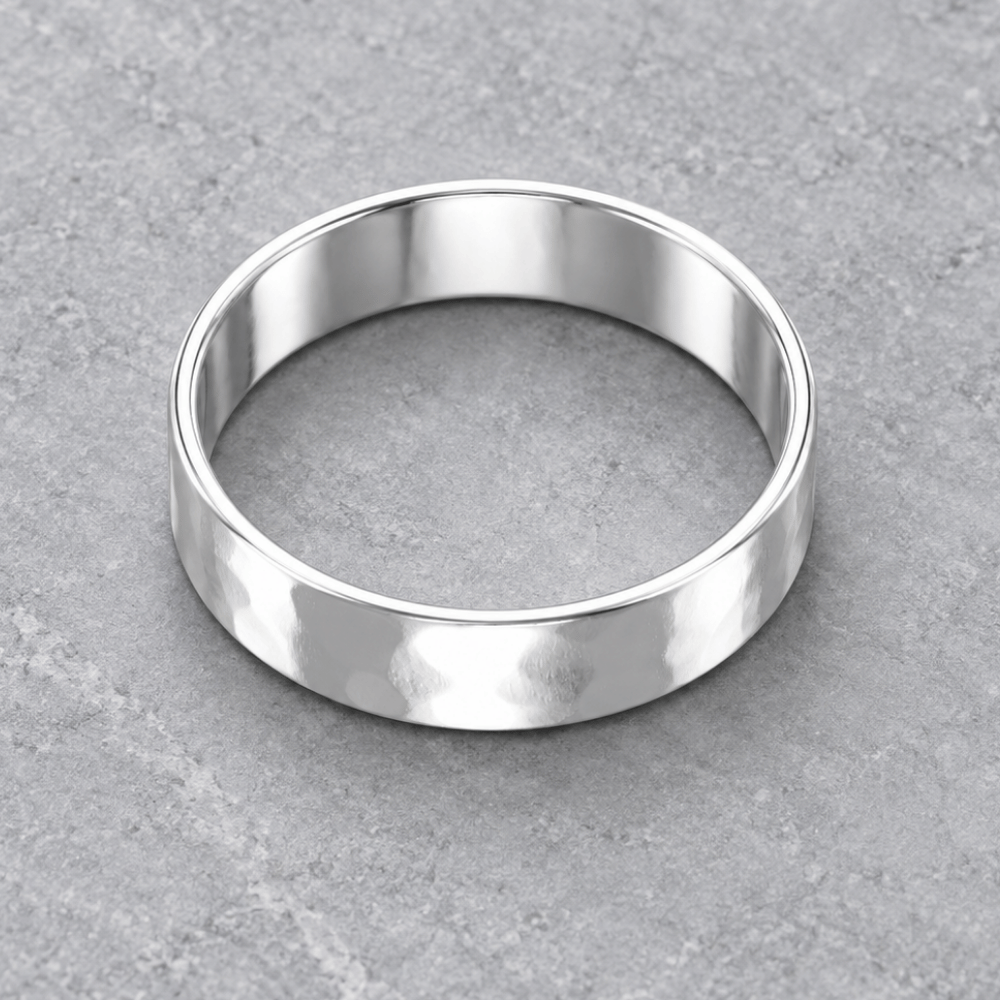 Hammered 5mm Band - view 2