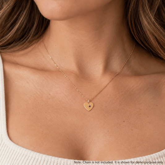 Black Diamond Heart Pendant