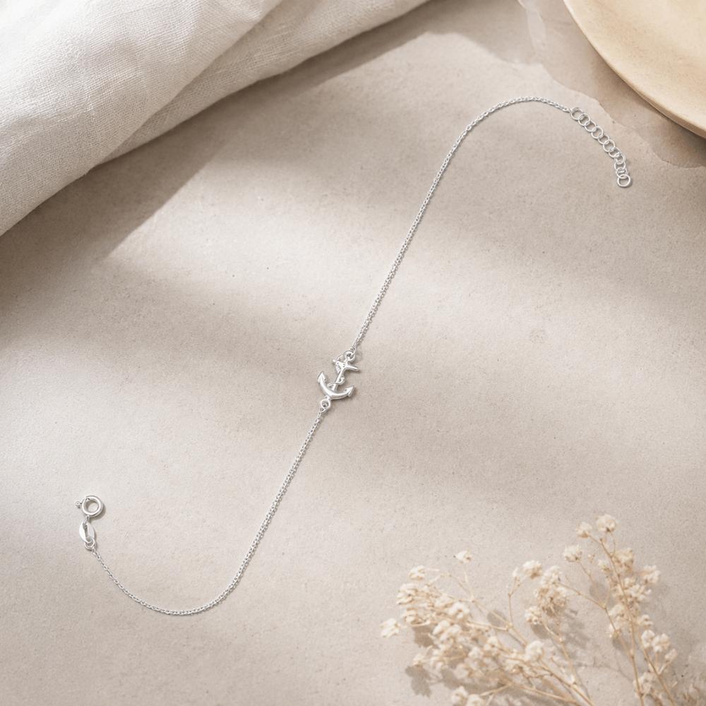 Sideways Chain Anklet