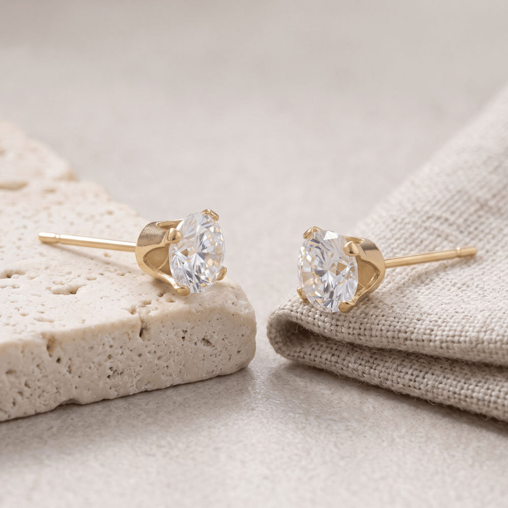 14/20 Gold Filled CZ Stud Earrings