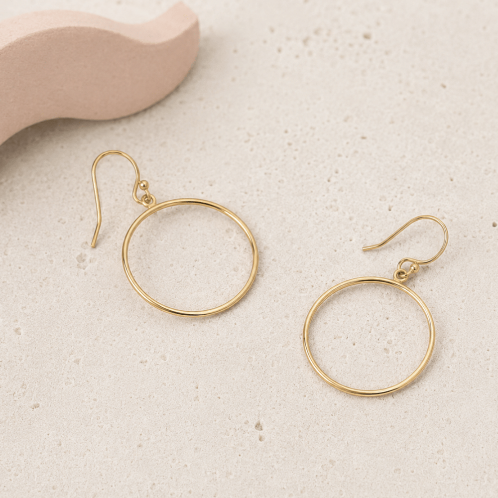 14/20 Gold Filled 25mm Circle Earrings
