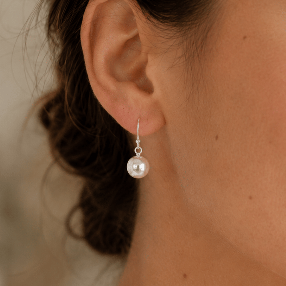 8mm Bead Drop Earrings