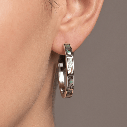 Abalone Shell Fashion Hoop Earrings