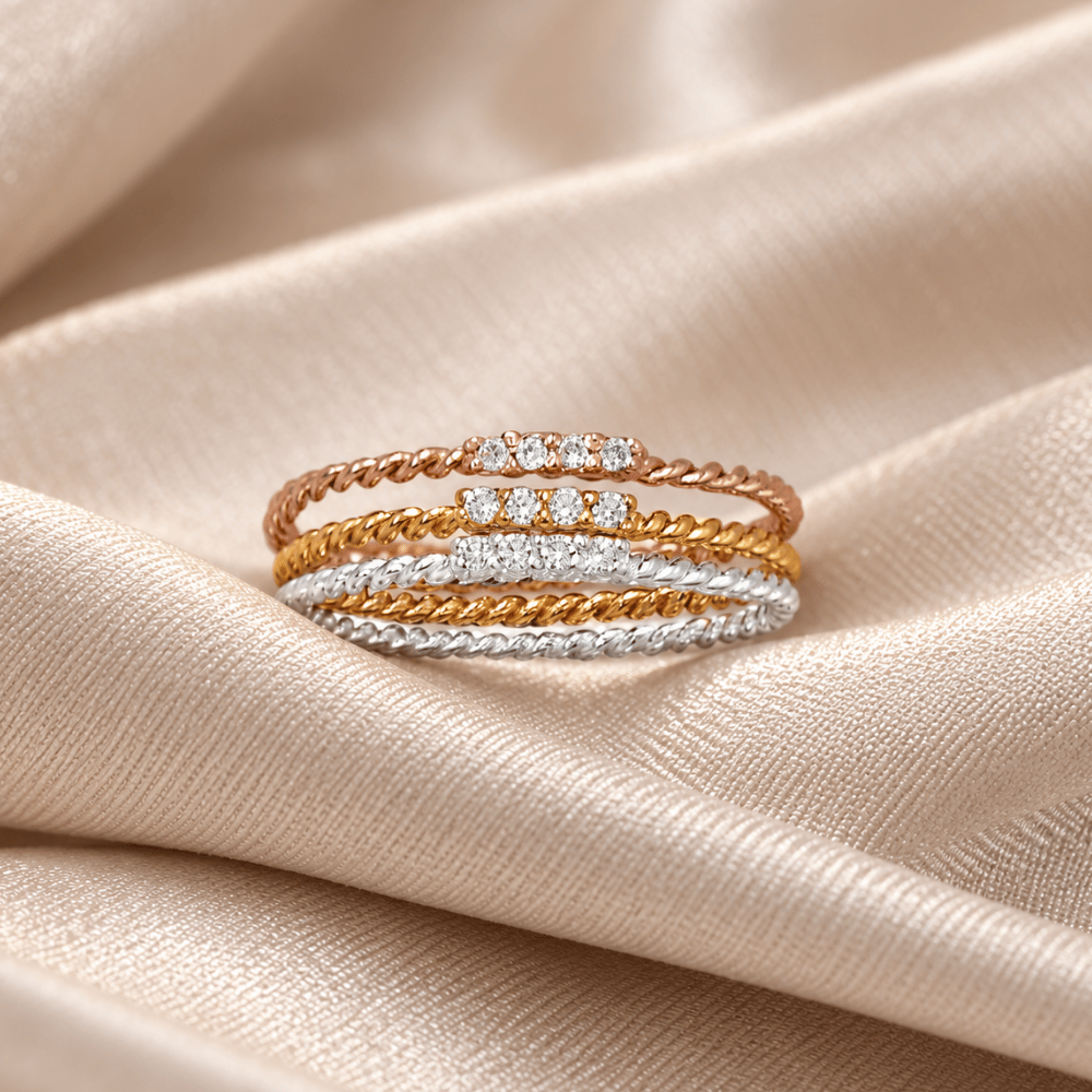 Set of Three CZ Rings