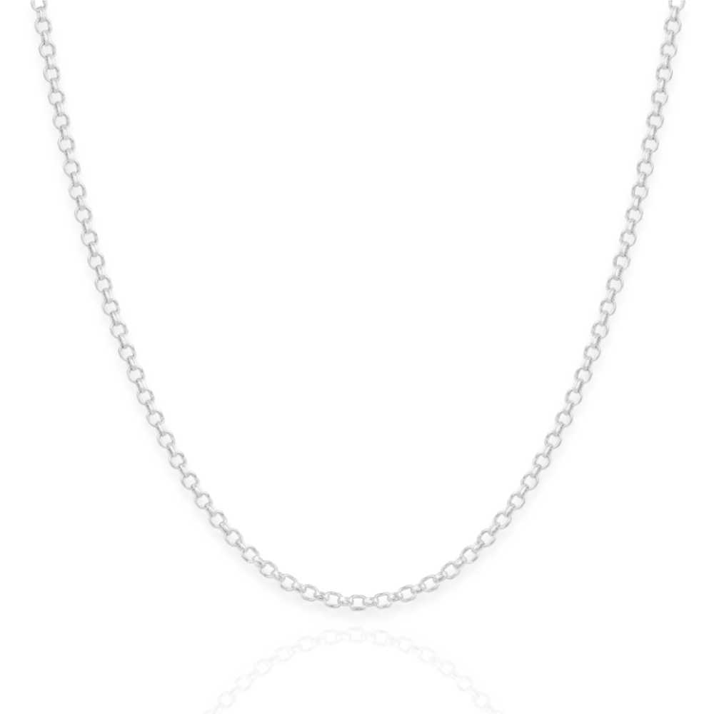 925 Sterling Silver Rolo Chain Necklace - 2mm
