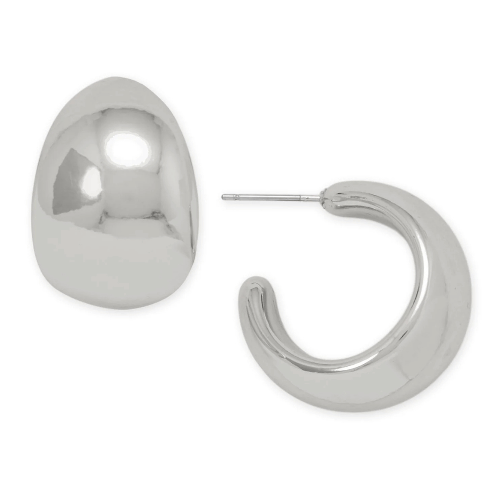 Puffy 3/4 Fashion Hoop Earrings