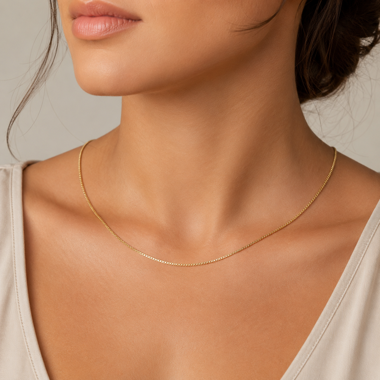14/20 Gold Filled Box Chain Necklace - 1mm