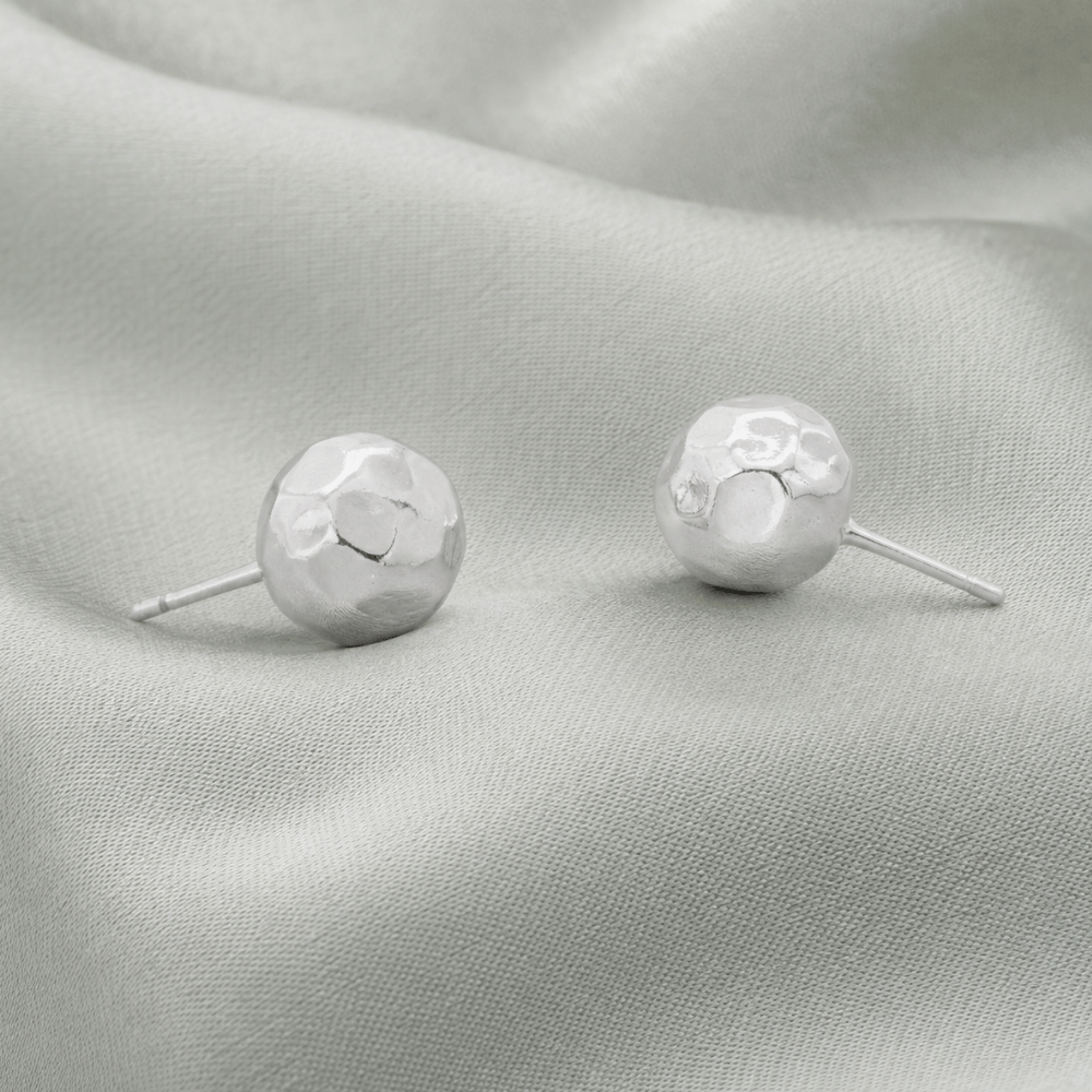 Hammered Ball Earrings