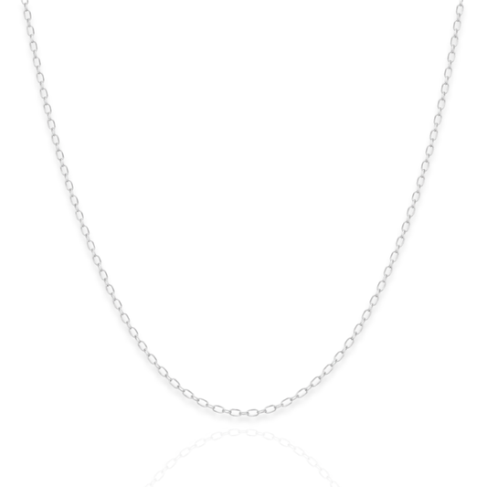 925 Sterling Silver Open Cable Chain Necklace - 1.5mm