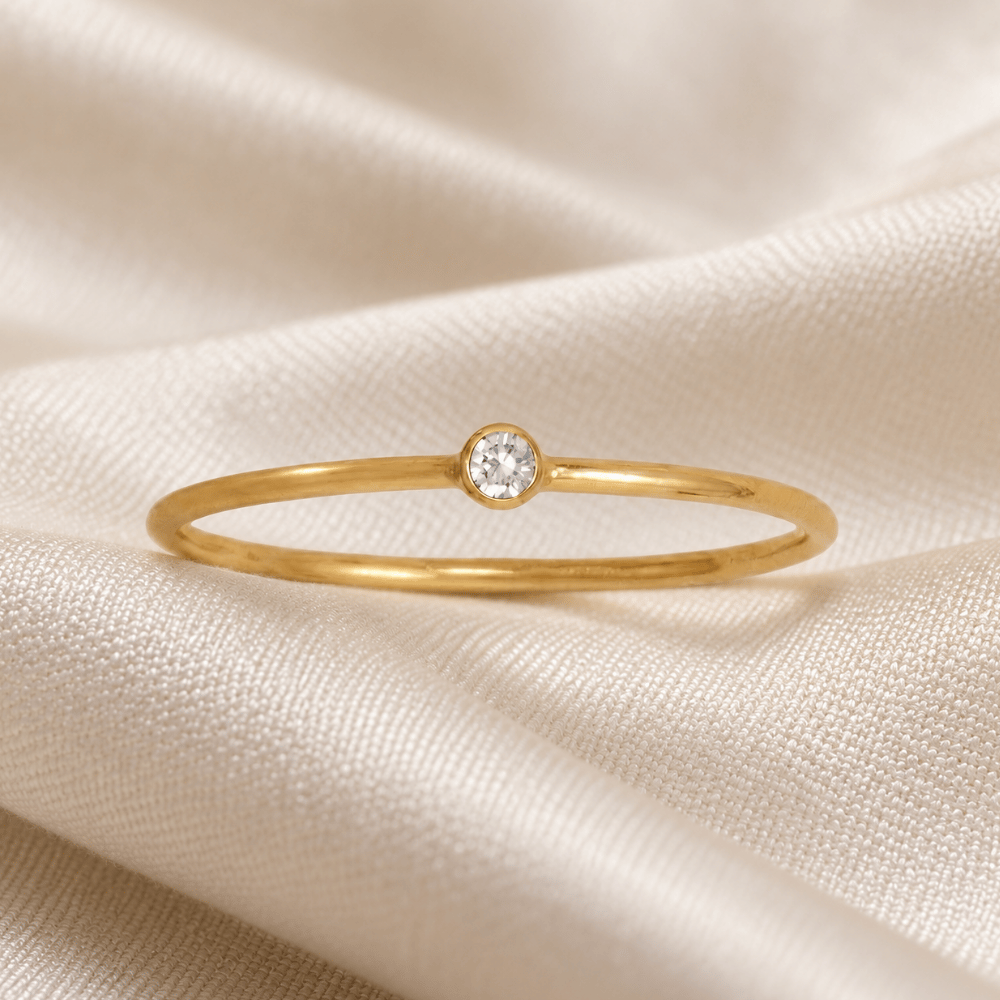 14/20 Gold Filled 2mm Lab Grown Diamond Ring - view 3