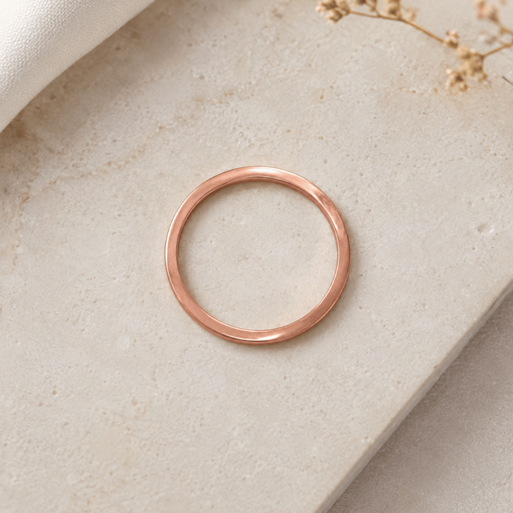 Flat Edge Solid Copper Ring