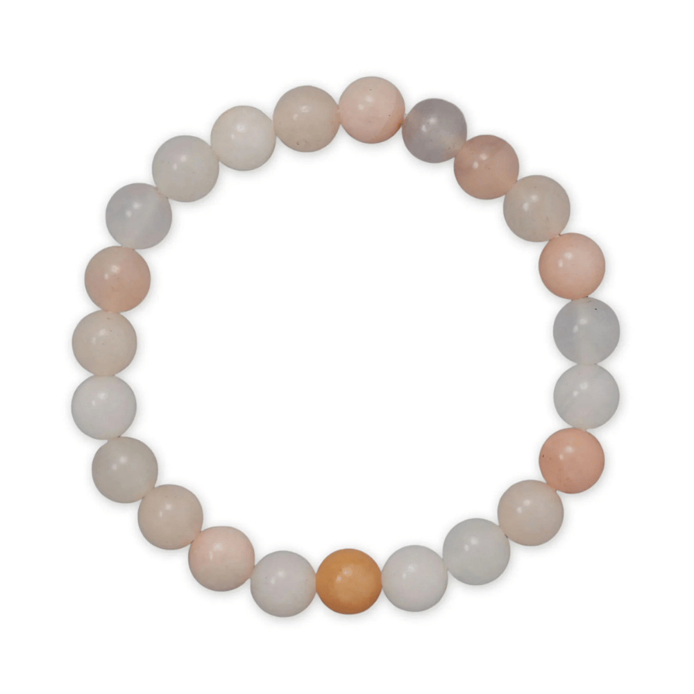 8mm Round Stone Bead Stretch Bracelet