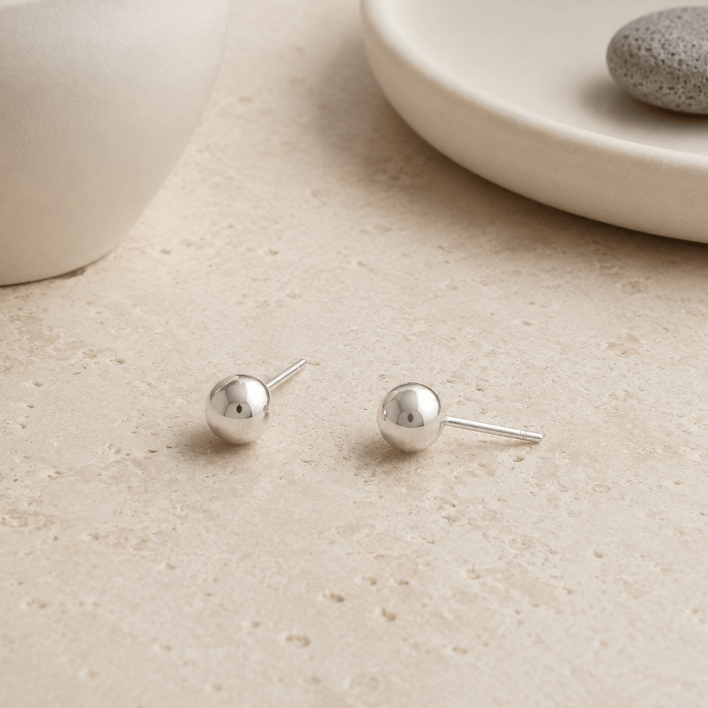 6mm Ball Stud Earrings
