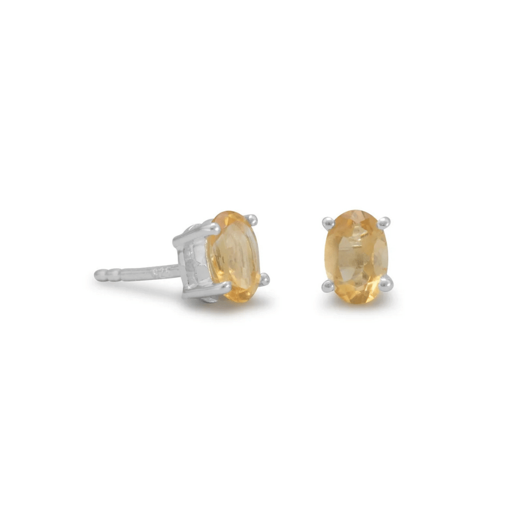 Oval Stud Earrings