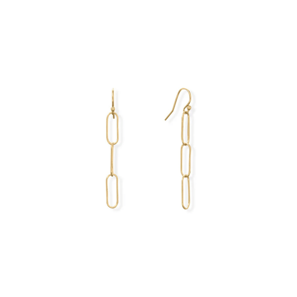 14/20 Gold Filled Paperclip French Wire Earrings