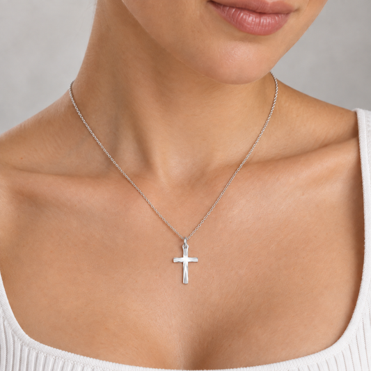 Diamond Cut Cross Pendant