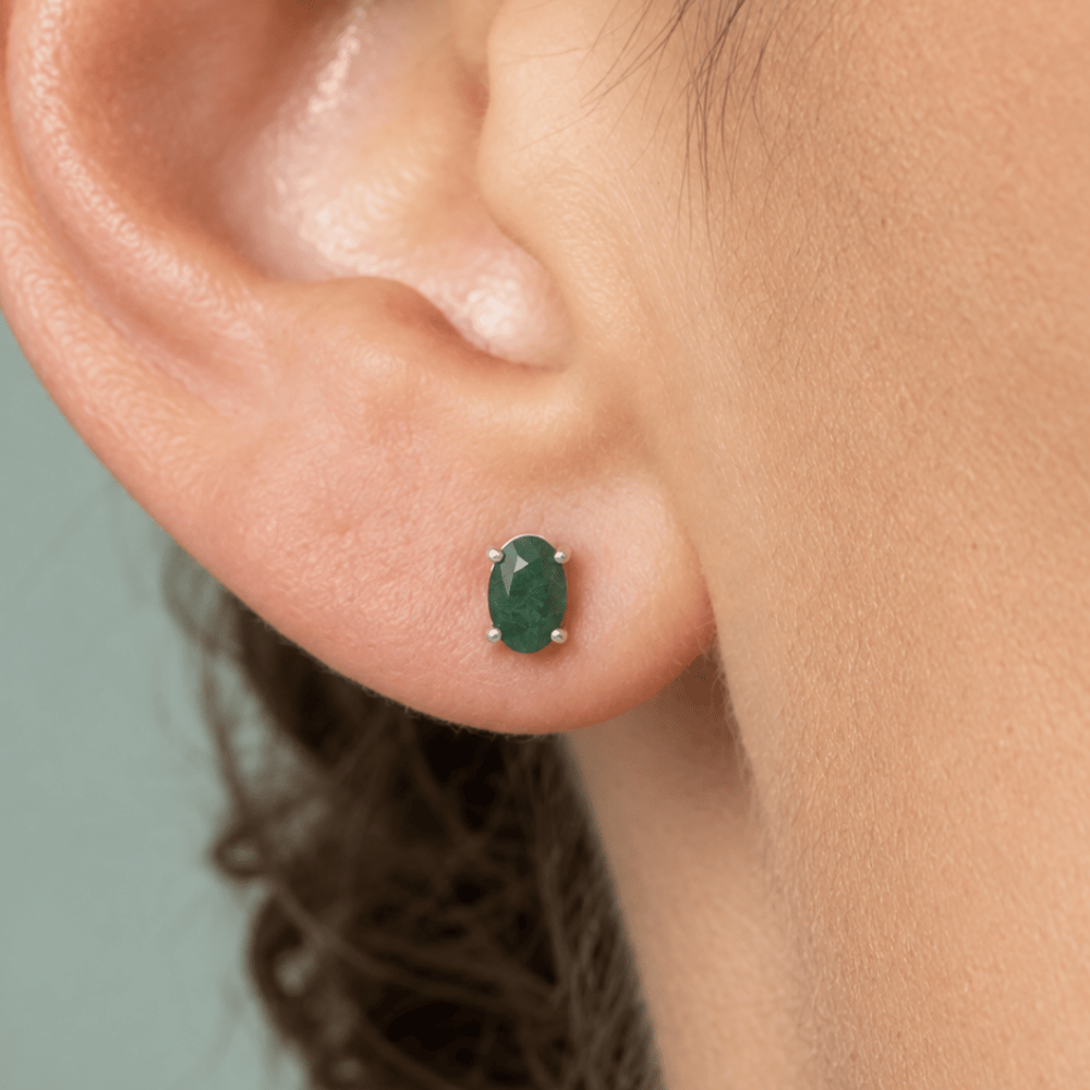 Oval Stud Earrings