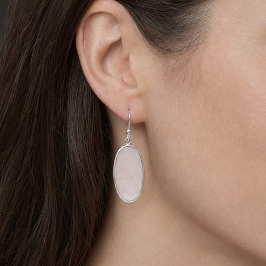 Oval French Wire Earrings