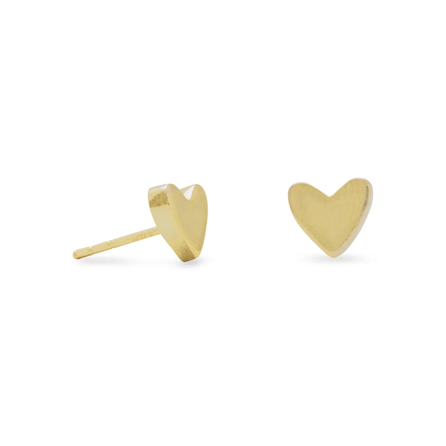 Heart of Gold Heart Stud Earrings