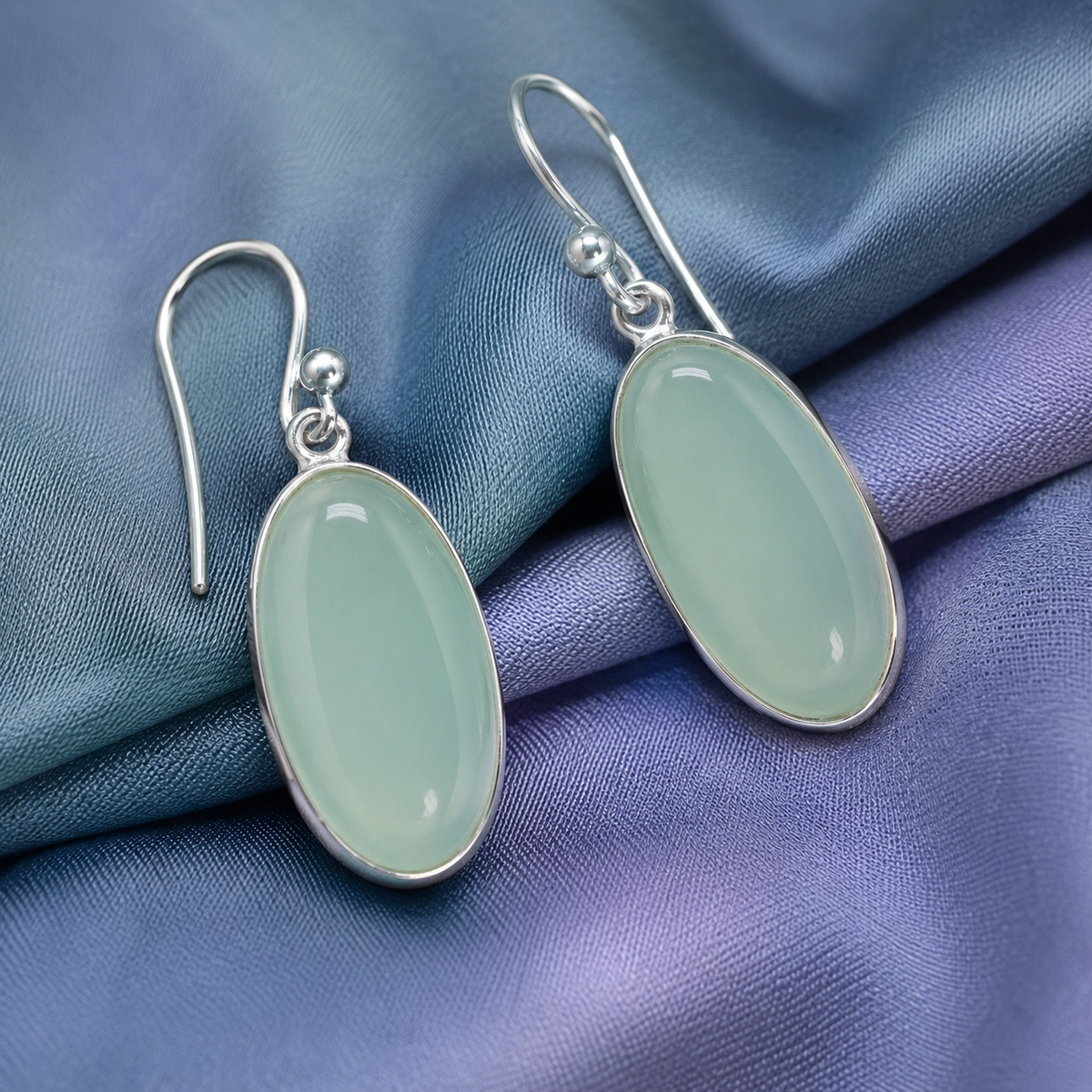 Oval French Wire Earrings