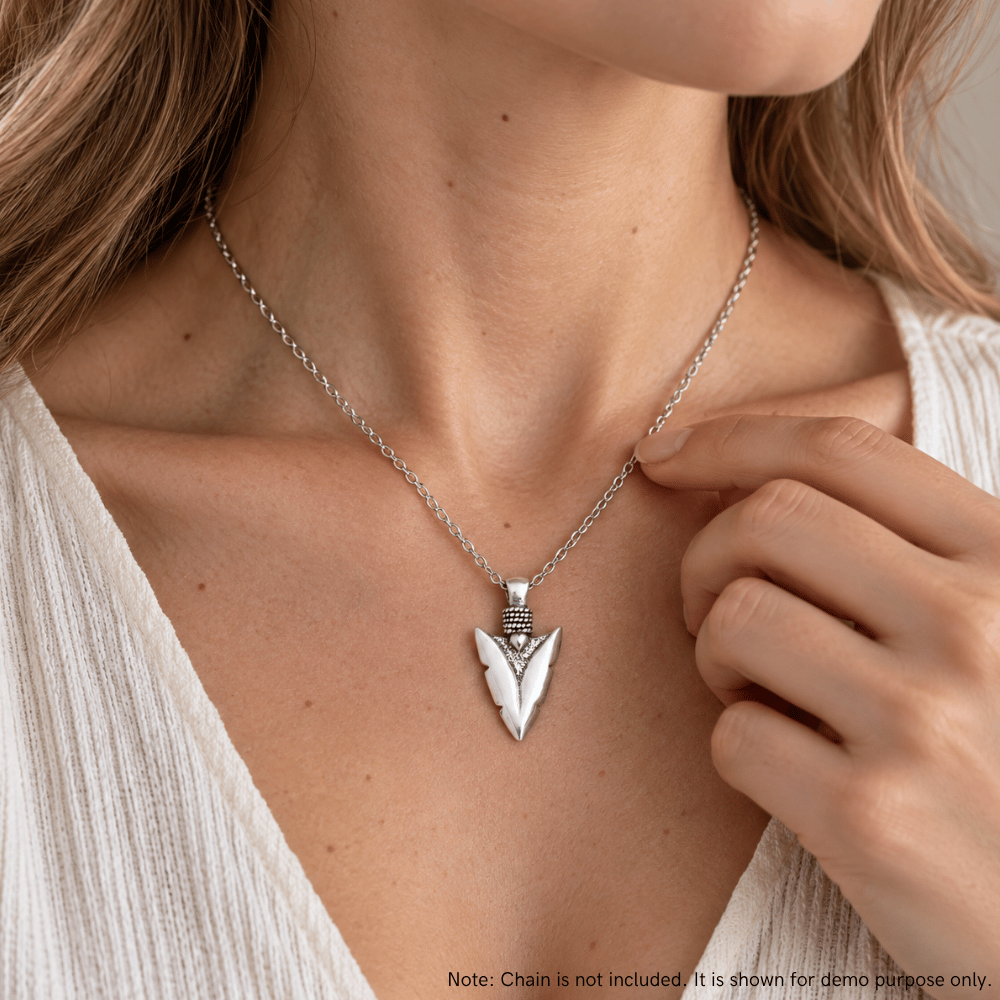 Oxidized Arrowhead Pendant