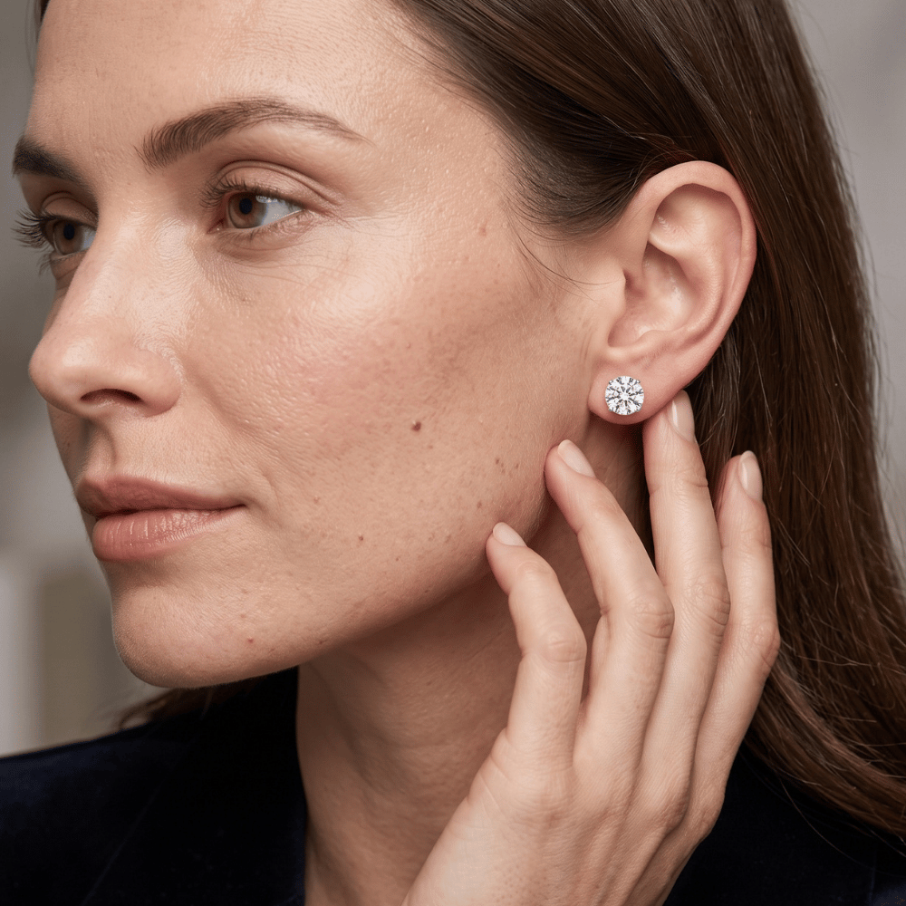 Cubic Zirconia Stud Earrings