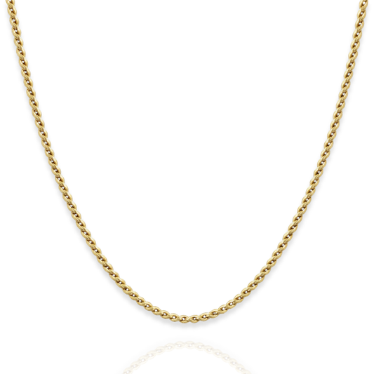 14/20 Gold Filled Reverse Twisted Rope Chain Necklace - 2.1mm