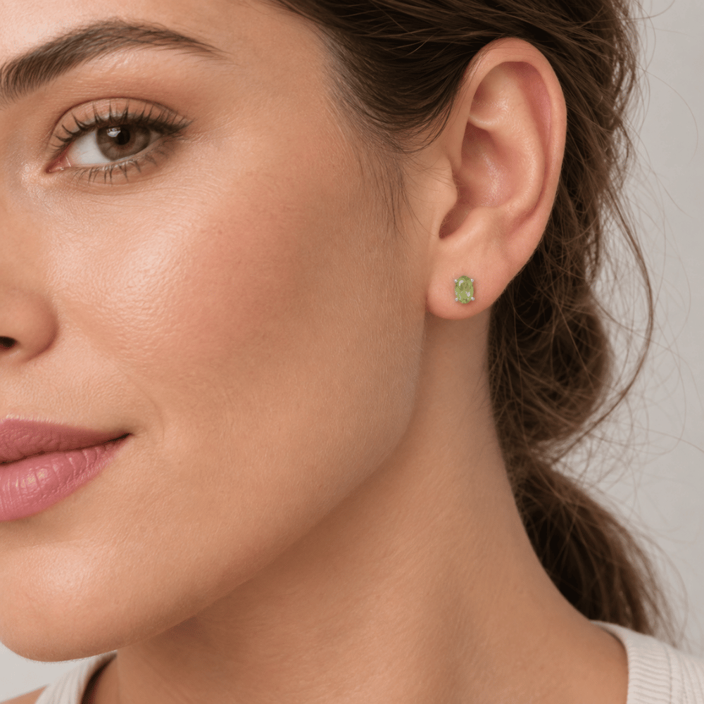 Oval Stud Earrings