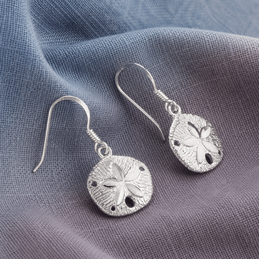 Sand Dollar French Wire Earrings