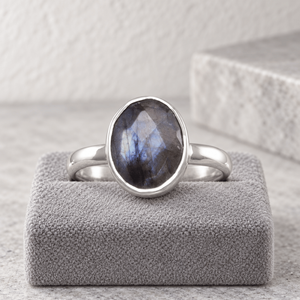 Faceted Sterling Silver Ring