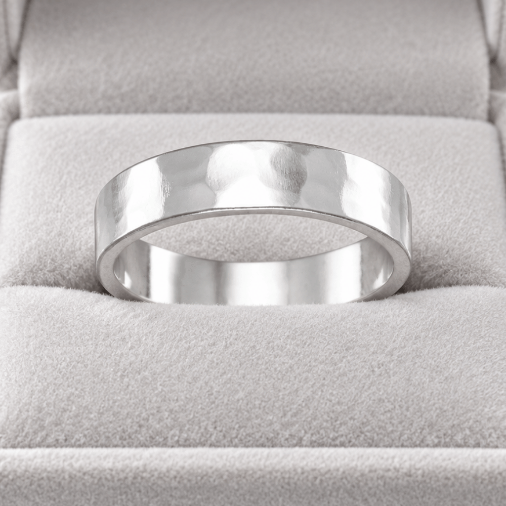 Hammered 5mm Band - view 3