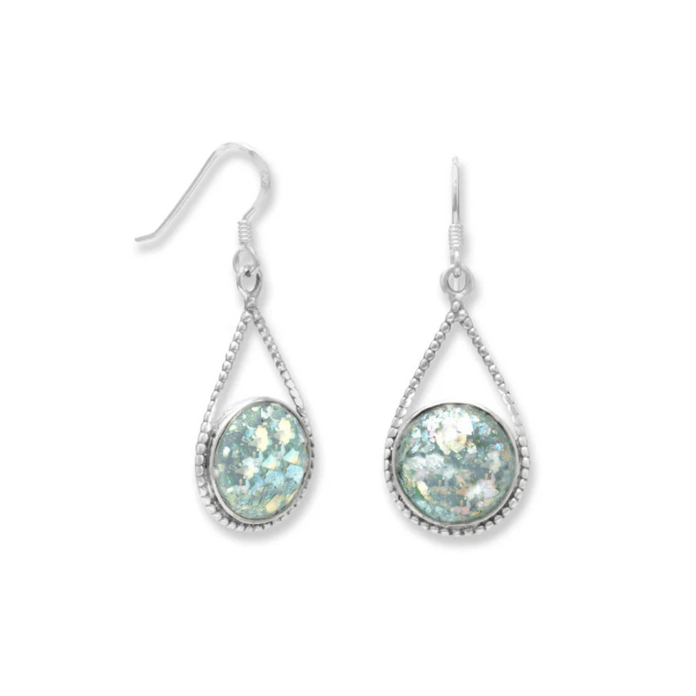 Roman Glass Drop Earrings