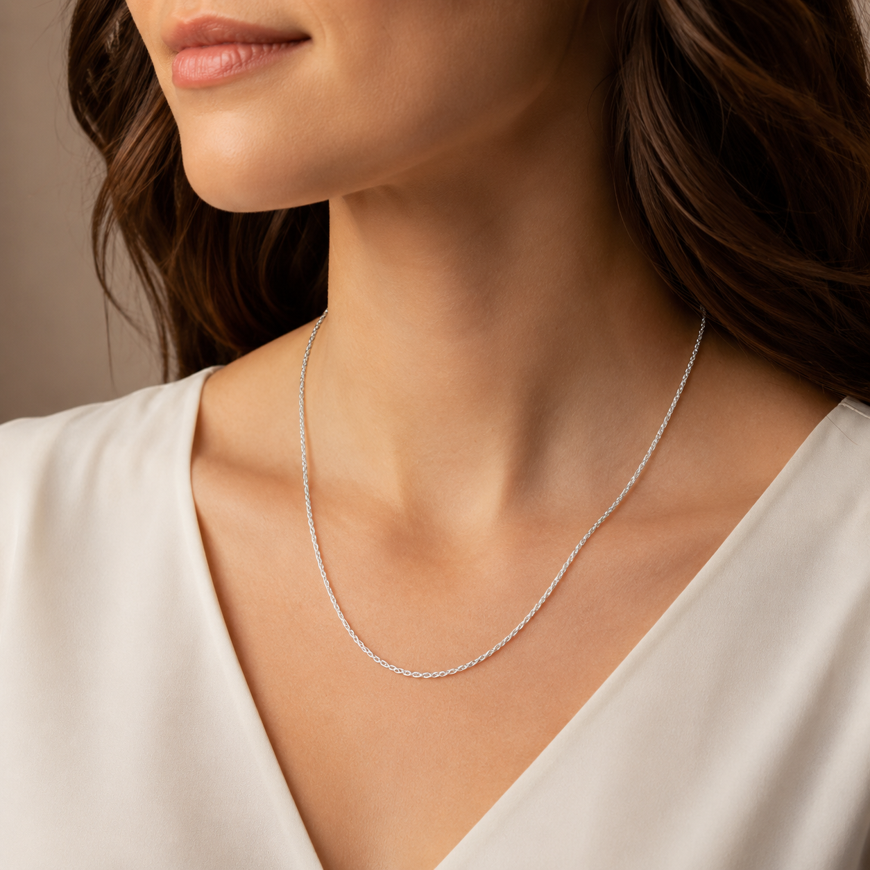 925 Sterling Silver French Wheat Chain Necklace - 1.8mm