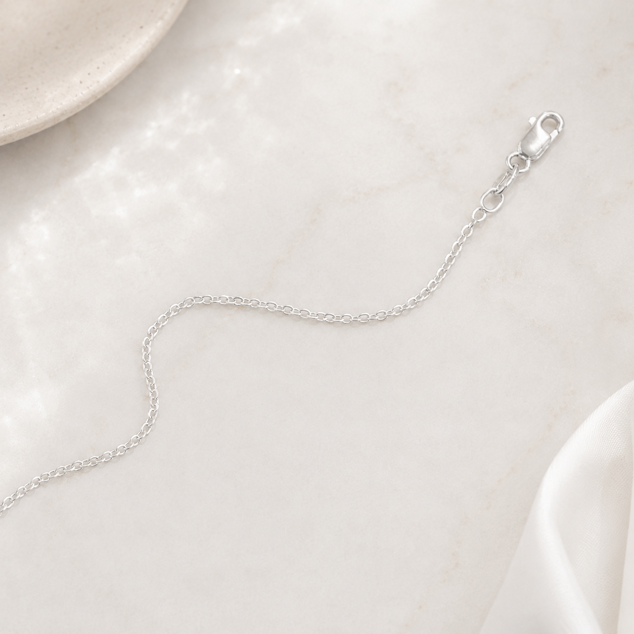 925 Sterling Silver Open Cable Chain Necklace - 1.5mm